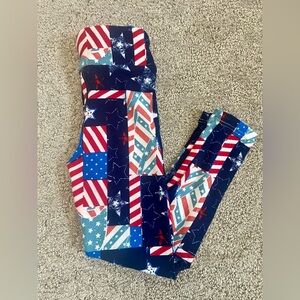 LuLaRoe Kids S/M Leggings NWOT 4th of July Independence Day Holiday
